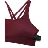 imageCRZ YOGA Womens Strappy Sports Bras Fitness Workout Padded Yoga Top Criss Cross Back CamiRed Merlot
