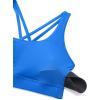 imageCRZ YOGA Womens Strappy Sports Bras Fitness Workout Padded Yoga Top Criss Cross Back CamiSparkle Blue