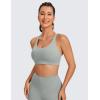 imageCRZ YOGA Womens Strappy Sports Bras Fitness Workout Padded Yoga Top Criss Cross Back CamiSterling