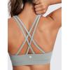 imageCRZ YOGA Womens Strappy Sports Bras Fitness Workout Padded Yoga Top Criss Cross Back CamiSterling