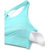 imageCRZ YOGA Womens Strappy Sports Bras Fitness Workout Padded Yoga Top Criss Cross Back CamiTurquoise