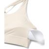 imageCRZ YOGA Womens Strappy Sports Bras Fitness Workout Padded Yoga Top Criss Cross Back CamiWhite Apricot