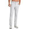 imageCRZ YOGA Casual Golf Pants for Men  32quot Water Resistant Lightweight Work Dress Trousers with Zipper PocketsPlatinum Grey