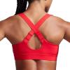 imageCRZ YOGA Womens Butterbreeze Criss Cross Back Sports Bra  V Neck Adjustable Straps Padded Wireless Workout Training Crop TopDeep Red