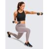 imageCRZ YOGA Womens Butterluxe Strappy High Neck Longline Sports Bra  Wireless Criss Cross Back Padded Workout Cropped TopBlack