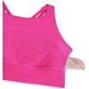 imageCRZ YOGA Womens Butterluxe Strappy High Neck Longline Sports Bra  Wireless Criss Cross Back Padded Workout Cropped TopHibiscus Purple