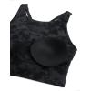 imageCRZ YOGA Womens Butterluxe Strappy High Neck Longline Sports Bra  Wireless Criss Cross Back Padded Workout Cropped TopTie Dye Smoke Ink