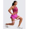 imageCRZ YOGA Womens Butterluxe Strappy High Neck Longline Sports Bra  Wireless Criss Cross Back Padded Workout Cropped TopWashed Mauve