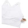 imageCRZ YOGA Womens Butterluxe Strappy High Neck Longline Sports Bra  Wireless Criss Cross Back Padded Workout Cropped TopWhite