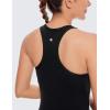 imageCRZ YOGA Butterluxe Womens Racerback Workout Tank Tops High Neck Sleeveless Camisole Athletic Gym ShirtsBlack