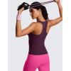 imageCRZ YOGA Butterluxe Womens Racerback Workout Tank Tops High Neck Sleeveless Camisole Athletic Gym ShirtsDeep Purple
