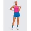 imageCRZ YOGA Butterluxe Womens Racerback Workout Tank Tops High Neck Sleeveless Camisole Athletic Gym ShirtsHibiscus Purple