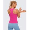 imageCRZ YOGA Butterluxe Womens Racerback Workout Tank Tops High Neck Sleeveless Camisole Athletic Gym ShirtsHibiscus Purple