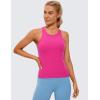 imageCRZ YOGA Butterluxe Womens Racerback Workout Tank Tops High Neck Sleeveless Camisole Athletic Gym ShirtsHibiscus Purple