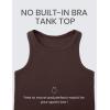 imageCRZ YOGA Butterluxe Womens Racerback Workout Tank Tops High Neck Sleeveless Camisole Athletic Gym ShirtsHot Fudge Brown