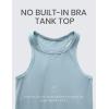 imageCRZ YOGA Butterluxe Womens Racerback Workout Tank Tops High Neck Sleeveless Camisole Athletic Gym ShirtsLight Grayish Blue