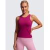 imageCRZ YOGA Butterluxe Womens Racerback Workout Tank Tops High Neck Sleeveless Camisole Athletic Gym ShirtsMagenta Purple