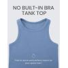 imageCRZ YOGA Butterluxe Womens Racerback Workout Tank Tops High Neck Sleeveless Camisole Athletic Gym ShirtsOasis Blue