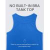 imageCRZ YOGA Butterluxe Womens Racerback Workout Tank Tops High Neck Sleeveless Camisole Athletic Gym ShirtsSparkle Blue