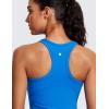 imageCRZ YOGA Butterluxe Womens Racerback Workout Tank Tops High Neck Sleeveless Camisole Athletic Gym ShirtsSparkle Blue