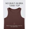 imageCRZ YOGA Butterluxe Womens Racerback Workout Tank Tops High Neck Sleeveless Camisole Athletic Gym ShirtsTaupe