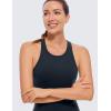 imageCRZ YOGA Butterluxe Womens Racerback Workout Tank Tops High Neck Sleeveless Camisole Athletic Gym ShirtsTrue Navy