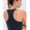 imageCRZ YOGA Butterluxe Womens Racerback Workout Tank Tops High Neck Sleeveless Camisole Athletic Gym ShirtsTrue Navy