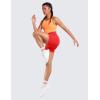 imageCRZ YOGA Womens Naked Feeling Biker Shorts with Pockets 5  High Waisted Yoga Gym Workout SpandexDeep Red