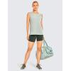 imageCRZ YOGA Womens Naked Feeling Biker Shorts with Pockets 5  High Waisted Yoga Gym Workout SpandexGrey Olive
