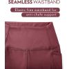 imageCRZ YOGA Womens Naked Feeling Biker Shorts with Pockets 5  High Waisted Yoga Gym Workout SpandexMisty Merlot