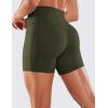 imageCRZ YOGA Womens Naked Feeling Biker Shorts with Pockets 5  High Waisted Yoga Gym Workout SpandexOlive Green