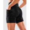 imageCRZ YOGA Womens Naked Feeling Biker Shorts with Pockets 5  High Waisted Yoga Gym Workout SpandexTie Dye Smoke Ink