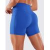 imageCRZ YOGA Womens Naked Feeling Biker Shorts with Pockets 5  High Waisted Yoga Gym Workout SpandexWaves Blue