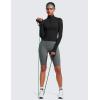 imageCRZ YOGA Butterluxe Womens Cropped Slim Fit Workout Jacket Weightless Track Athletic Full Zip Up Tops with Thumb HolesBlack