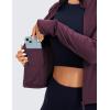 imageCRZ YOGA Butterluxe Womens Cropped Slim Fit Workout Jacket Weightless Track Athletic Full Zip Up Tops with Thumb HolesDeep Purple