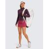 imageCRZ YOGA Butterluxe Womens Cropped Slim Fit Workout Jacket Weightless Track Athletic Full Zip Up Tops with Thumb HolesDeep Purple
