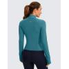 imageCRZ YOGA Butterluxe Womens Cropped Slim Fit Workout Jacket Weightless Track Athletic Full Zip Up Tops with Thumb HolesGreen Jade