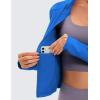 imageCRZ YOGA Butterluxe Womens Cropped Slim Fit Workout Jacket Weightless Track Athletic Full Zip Up Tops with Thumb HolesSparkle Blue