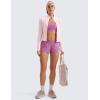 imageCRZ YOGA Butterluxe Womens Cropped Slim Fit Workout Jacket Weightless Track Athletic Full Zip Up Tops with Thumb HolesStrawberry Pink