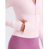 imageCRZ YOGA Butterluxe Womens Cropped Slim Fit Workout Jacket Weightless Track Athletic Full Zip Up Tops with Thumb HolesStrawberry Pink