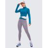 imageCRZ YOGA Butterluxe Womens Cropped Slim Fit Workout Jacket Weightless Track Athletic Full Zip Up Tops with Thumb HolesSupersonic Blue