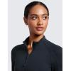 imageCRZ YOGA Butterluxe Womens Cropped Slim Fit Workout Jacket Weightless Track Athletic Full Zip Up Tops with Thumb HolesTrue Navy