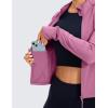 imageCRZ YOGA Butterluxe Womens Cropped Slim Fit Workout Jacket Weightless Track Athletic Full Zip Up Tops with Thumb HolesVelvet Dust