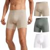 imageCRZ YOGA Mens UltraSoft Modal Boxer Briefs 5quot  Double Lined Comfort Moisture Wicking Breathable Stretch Underwear 3PackMojaveGreenWhite