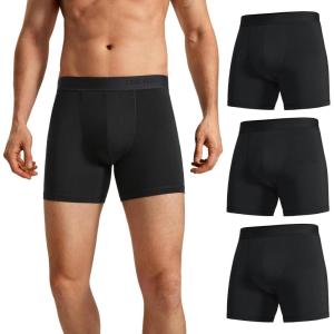 imageCRZ YOGA Mens UltraSoft Modal Boxer Briefs 5quot  Double Lined Comfort Moisture Wicking Breathable Stretch Underwear 3PackBlack 3pack