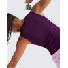 imageCRZ YOGA Cloudweight Womens Ruched Tank High Neck Workout Fitted Tops Basic Yoga Athletic Sleeveless ShirtsPlum Magenta