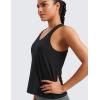 imageCRZ YOGA Pima Cotton Scoop Neck Tank Racerback Workout Tops for Women Soft Casual Basic Sleeveless ShirtsBlack