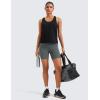 imageCRZ YOGA Pima Cotton Scoop Neck Tank Racerback Workout Tops for Women Soft Casual Basic Sleeveless ShirtsBlack