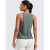 imageCRZ YOGA Pima Cotton Scoop Neck Tank Racerback Workout Tops for Women Soft Casual Basic Sleeveless ShirtsGrey Sage