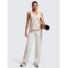 imageCRZ YOGA Pima Cotton Scoop Neck Tank Racerback Workout Tops for Women Soft Casual Basic Sleeveless ShirtsMojave Tan